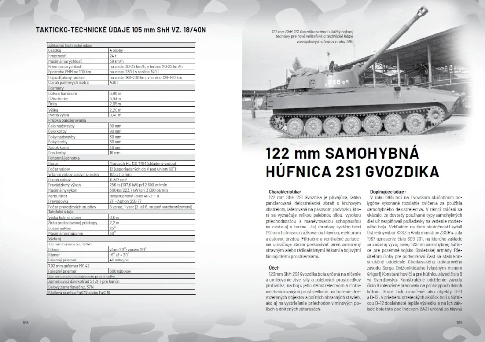Obrnená a delostrelecká technika v čs. armáde 1952–1992 díl 2 – Protitankové a poľné kanony, húfnice, samohybné delostrelectvo, rakotomety a mínomety
