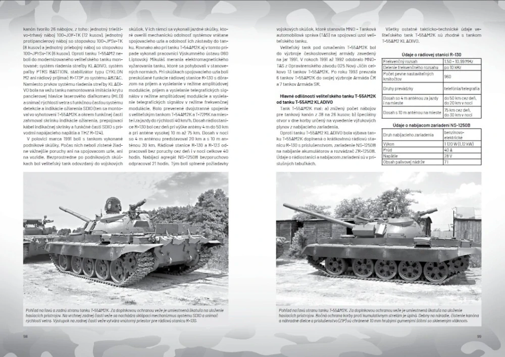 Obrnená a delostrelecká technika v čs. armáde 1952–1992 díl 1 – Tanky T-34/85, T-54, T-55, T-72 a ich modifikácie
