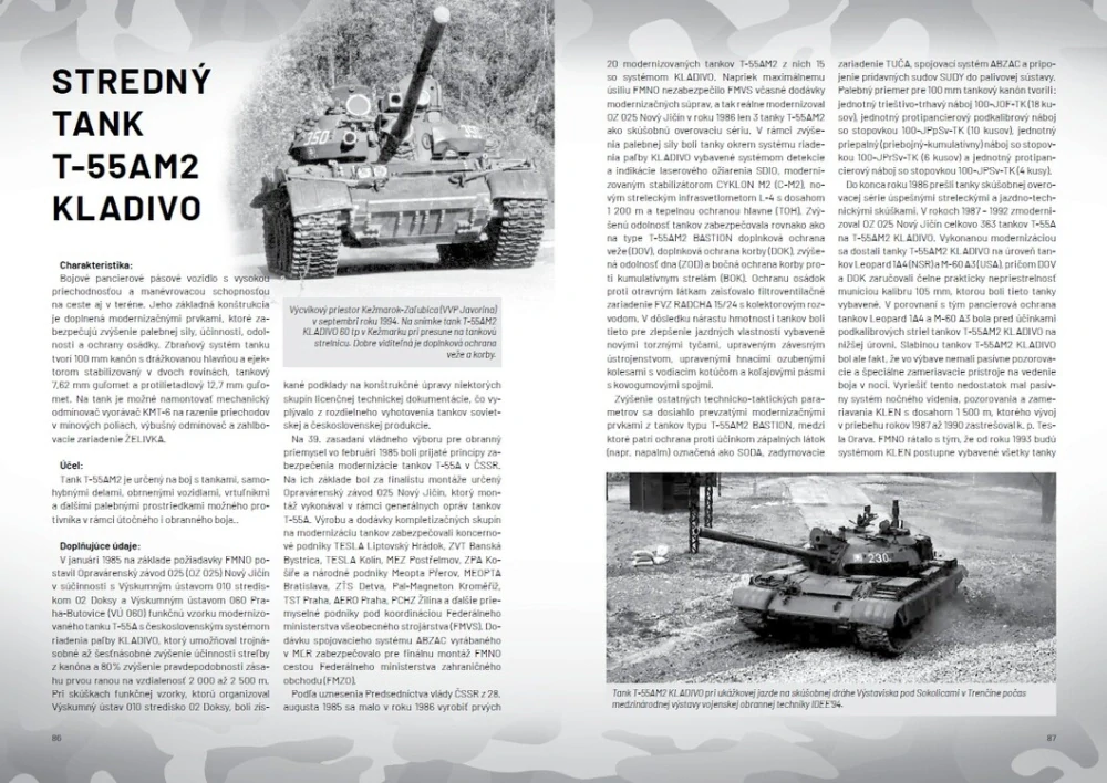 Obrnená a delostrelecká technika v čs. armáde 1952–1992 díl 1 – Tanky T-34/85, T-54, T-55, T-72 a ich modifikácie