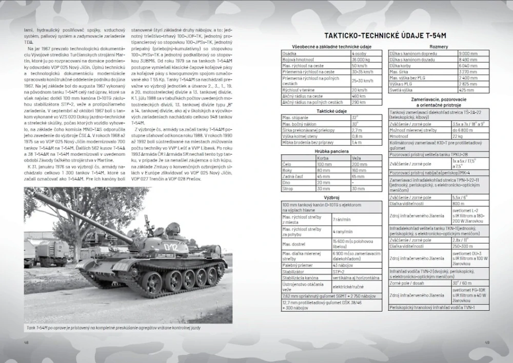 Obrnená a delostrelecká technika v čs. armáde 1952–1992 díl 1 – Tanky T-34/85, T-54, T-55, T-72 a ich modifikácie